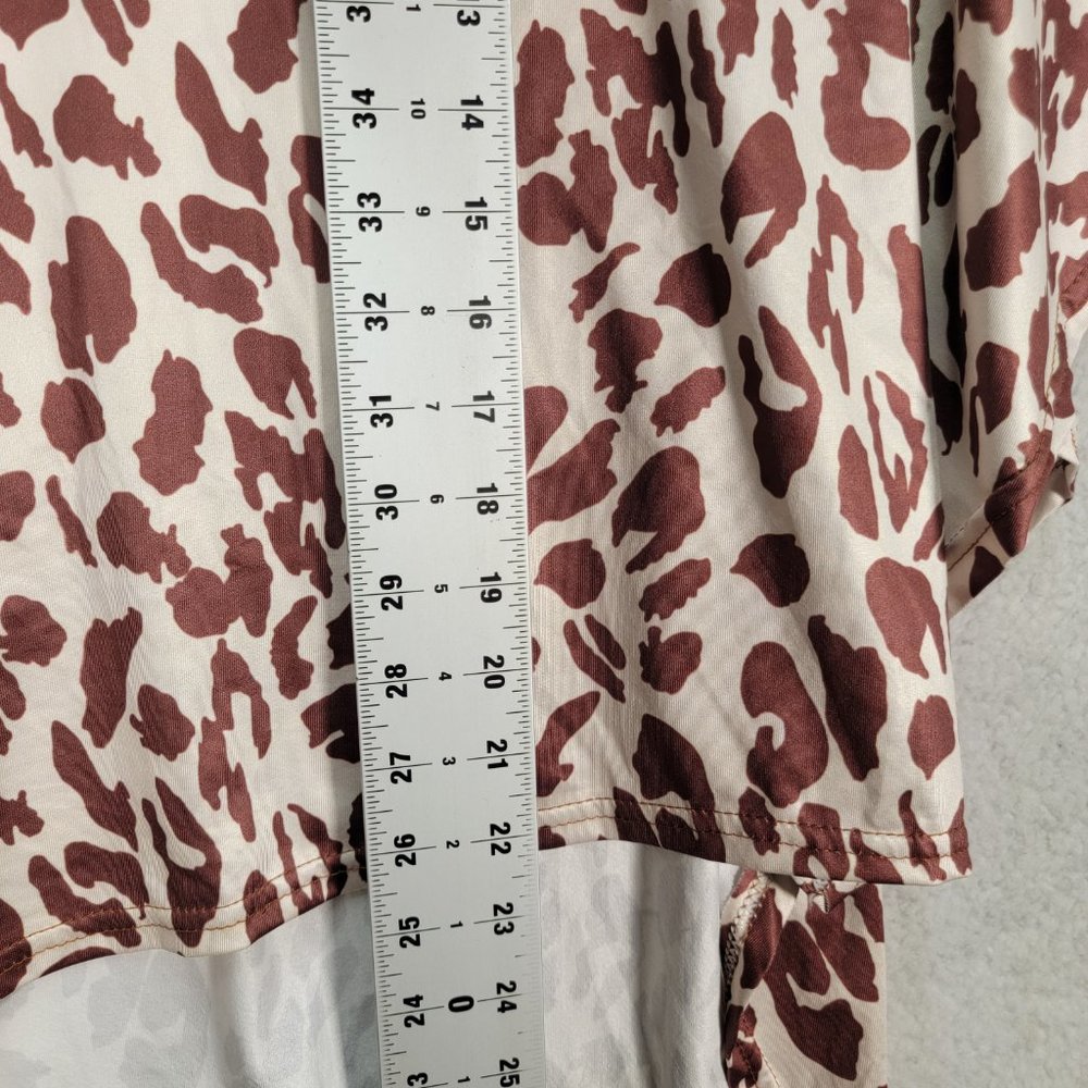 Order Plus Leopard Stretch NEW Pull On Asymmetrical Relaxed Flowy Fairy Skirt - Picture 9 of 16